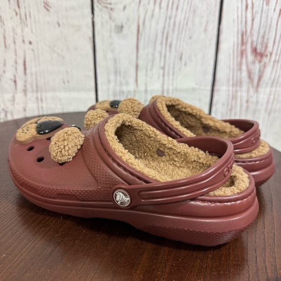 Crocs Classic Lined Bear Clog Kids Size J5 Women’s 6-6.5 Super Cute NWT - Picture 7 of 10